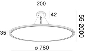 Suspensie Cosmos Maytoni Led, Alb, MOD057PL-L78W4K, Germania