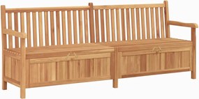 vidaXL bancă cu depozitare Maro 228 x 60 x 90 cm Lemn solid de tec