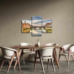 Tablou orașului cu râu (90x60 cm)