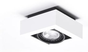 Spot aplicat directionabil de tavan/plafon NIKEA 1 ES111 alb/negru