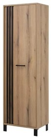 Dulap cu rafturi Neo NE7 (Stejar evoke + Negru mat). 1048503
