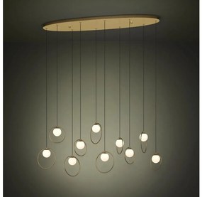 Lustră LED dimabilă pe cablu Eglo 390347 PORTOCOLOM 10xLED/3W/230V auriu