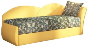 Supermobel Canapea extensibilă AGATA, 200x80x75, rose + galben (rose21/alova41), dreapta