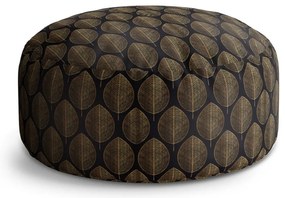 Taburet Circle frunze aurii, negru / auriu