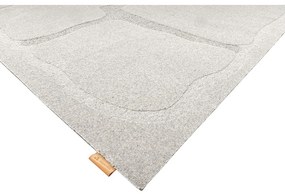 Covor gri deschis din lână 133x190 cm Morphic Organica – Agnella