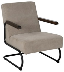 Fotoliu taupe cu tapițerie din chenille Industra – Ixia