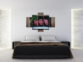 Tablou cu carne pe farfurie (150x105 cm)