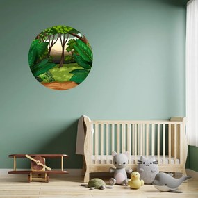 PIPPER. Autocolant circular de perete „Jungla” mărimea: 60cm