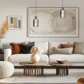 Lustră pe cablu ARCADIA 1xE27/60W/230V d. 13 cm negru/fumuriu