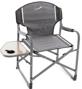 Scaun pliant de camping cu masă și suport pentru băuturi
