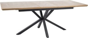 Masa extensibila LOGAN, stejar/negru, 160/200x90x76 cm