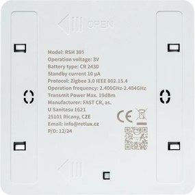 Retlux - Întrerupător inteligent cu 4 butoane 1xCR2430 alb