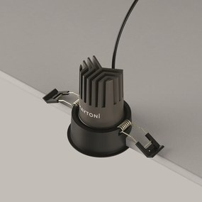 Spot incastrabil LED Dip negru 2700K 10W