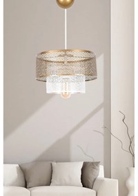 Lustră albă/aurie cu abajur din metal ø 26,5 cm – Opviq lights