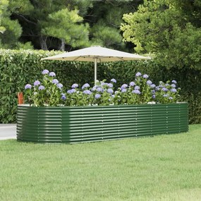 Jardiniera de gradina, verde, 367x140x68 cm, otel Verde, 367 x 140 x 68 cm, 1