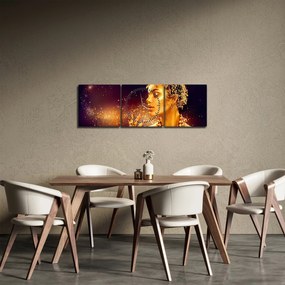 Tablou - Regina de aur (cu ceas) (90x30 cm)