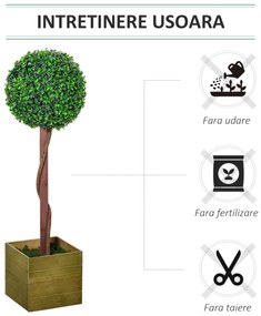 Outsunny Copac Artificial de Cimisir cu Ghiveci Planta Artificiala Inaltime 87cm