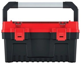 Cutie pentru scule cu mâner din aluminiu 47,6 × 26 × 25,6 cm, cutii, roșu