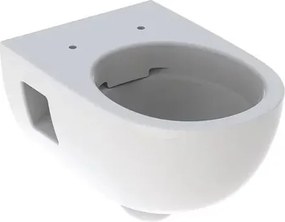 Vas wc suspendat Geberit Selnova Rimfree fara capac alb cu forma partial inchisa