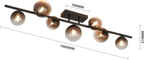 Brilagi - Candelabru LED aplicat MILLA 7xG9/3W/230V maro/maro fumuriu