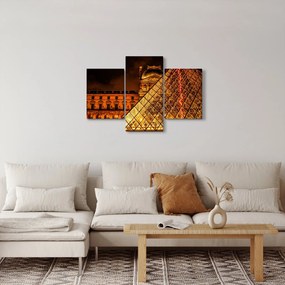 Tablou cu Louvre la Pris (90x60 cm)
