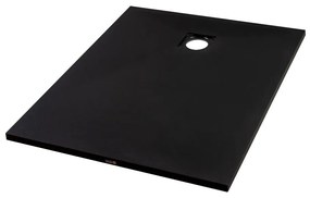 Cagliari Black 80x100x2,6 cm tăviță de duș pătrată, SMC, cu sifon inclus