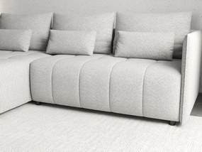 Colțar extensibil dumonde cu ladă de depozitare si sezut confortabil din spuma high-density, Malta Euphoria Dove II 235x185 cm