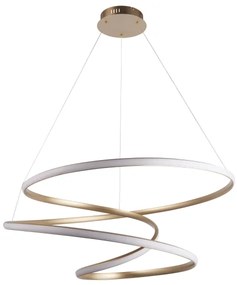 Endon 97639 - Lustră LED reglabilă suspendată pe cablu TWIRL LED/88W/230V 3000K, aurie