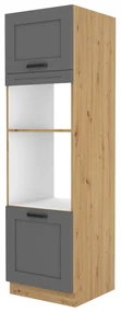 Dulap de bucătărie pentru alimente Lucid 60 DPM 210 2F (Stejar artisan + dustgrey). 1045615