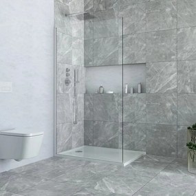 Paravan de dus tip Walk-in Roth Alina 120x200 cm profil crom