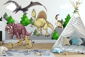 Autocolant pentru copii dinozauri în natură 150 x 300 cm
