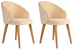 Set de scaune de sufragerie Bentley Beige and DarkOak, 2 buc.
