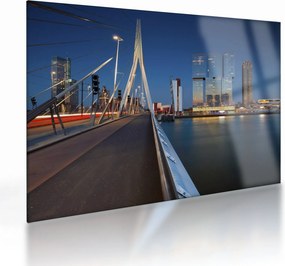 Tablou pe sticlă - Amurg în Rotterdam, Olanda (70x50 cm)