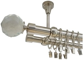 Galerie dubla tavan KULA CRYSTAL - 25/19 - INOX (Alege marime: 120 cm)