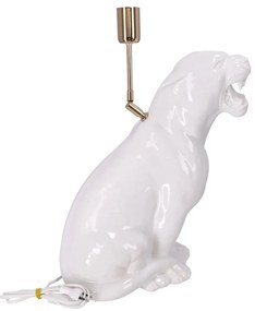 Lampa ceramica Leopard Alb h 45 cm