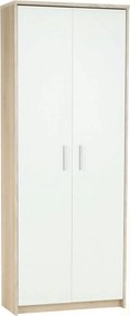 Dulap JOHAN 2 NEW 05, stejar sonoma/alb, DTD laminat, cu 2 usi, 73x34x