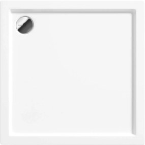Cadita dus patrata alba 90x90 cm Jasmin Plus, Deante 900x900 mm