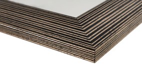 Oglinda dreptunghiulara cu rama din polistiren neagra/aurie Harper, 44,8cm (L) x 35,8cm (L) x 1,8cm (H)