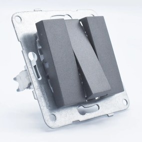 Intrerupator triplu, 10A, IP20, Grafit, Panasonic Arkedia Slim/Karre Plus Plus