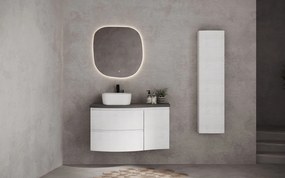 Oglindă lemn masiv cu iluminare LED si acționare touch 68x70cm