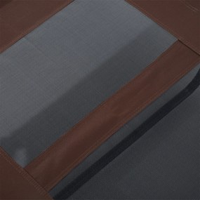 PawHut Sezlong Caini Metal și Panza Oxford, Confort Superior 92x76x18cm, Maro și Negru | Aosom Romania