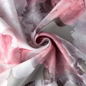 Draperie roz scurtă cu imprimeu de flori Lungime: 170 cm
