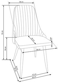 Scaun de bucaterie Tadeo, bej/fag