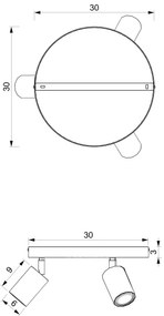 Spot BELLO 3xGU10/8W/230V alb