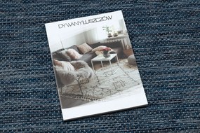 Covor, traversa SISAL SION A5165A Melanj țesute plate albastru inchis