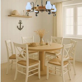 Lustră pe lanț Brilagi TIMONA 4xE14/40W/230V fag