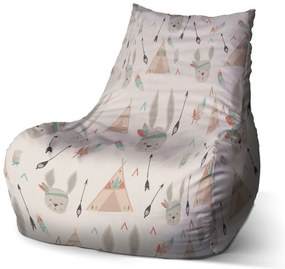 Sac de șezut Bean iepuraș indian - pentru copii, bej