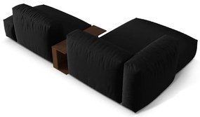 Colțar modular negru (cu colț pe partea stângă ) Martina – Micadoni Home