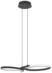 Lustră LED pe cablu Eglo 901267 SERPINS LED/21W/230V 3000K negru