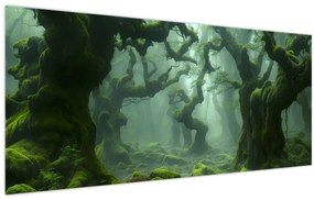 Tablou - O pădure acoperită de mușchi (120x50 cm)